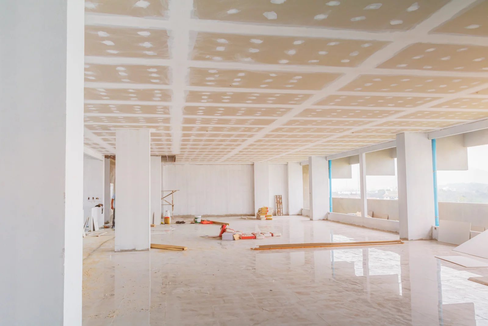 Commercial interior mid-renovation