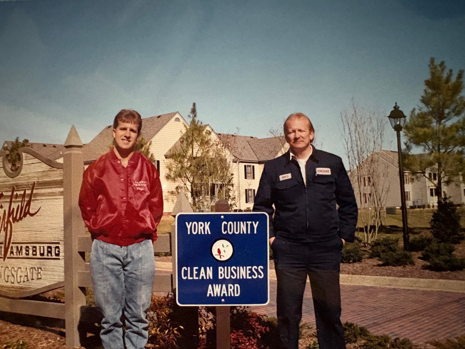 Virgil Walker receiving the York County Clean Business Award in the early days of WDS